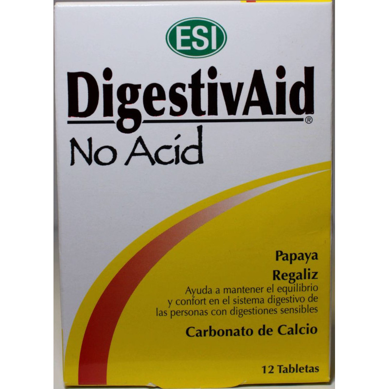 DIGESTIVAID - NO ACID - 12 TABLETAS - ESI