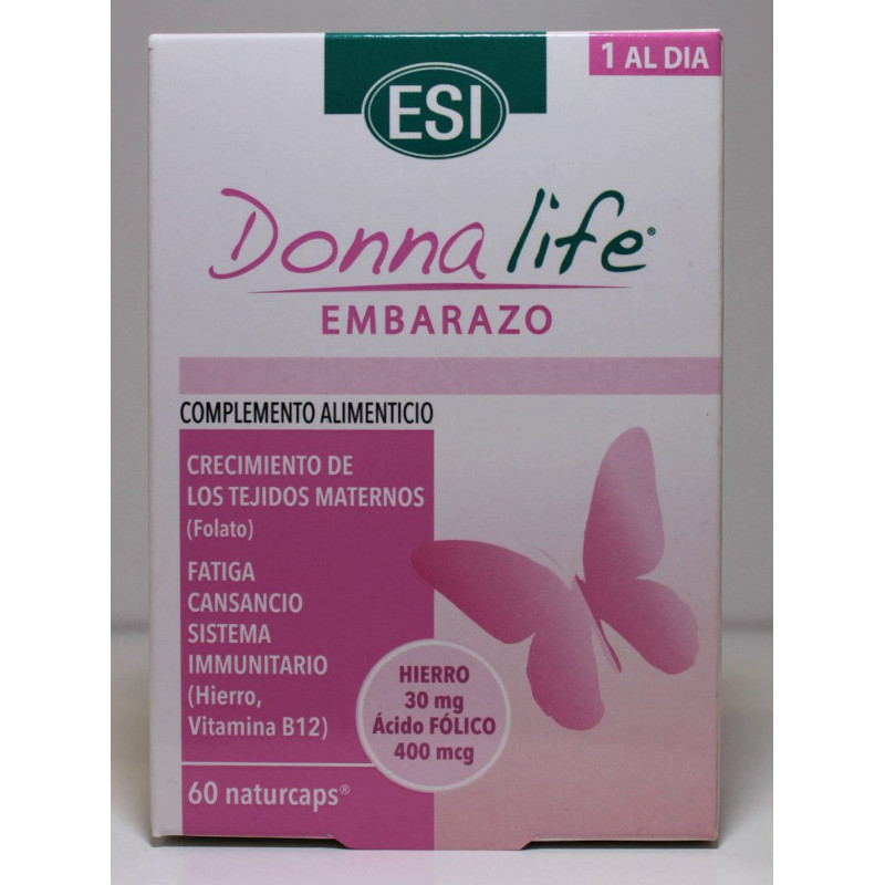 DONNA LIFE - EMBARAZO - 60 NATURCAPS - VEGAN - ESI