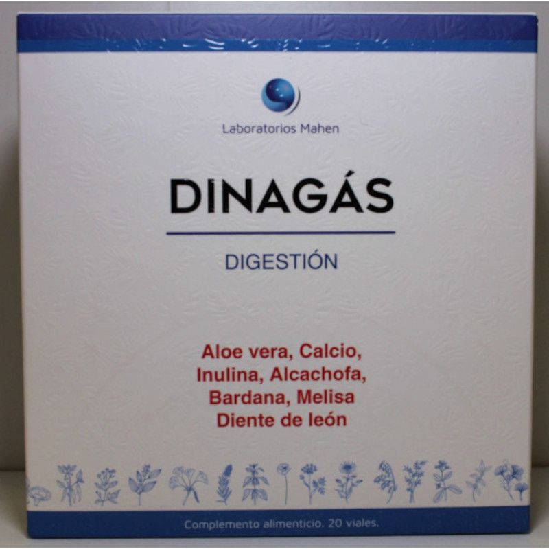 DINAGAS -  DIGESTION - 20 VIALES -  LABORATORIOS MAHEN