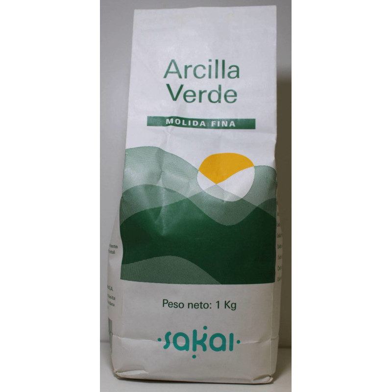 ARCILLA VERDE MOLIDA - 1KG - SAKAI