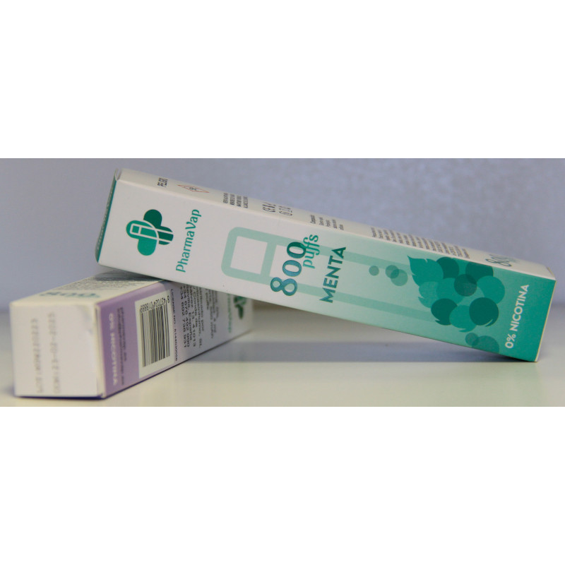 VAPER 0% NICOTINA - 800 PUFFS - MENTA - PHARMAVAP
