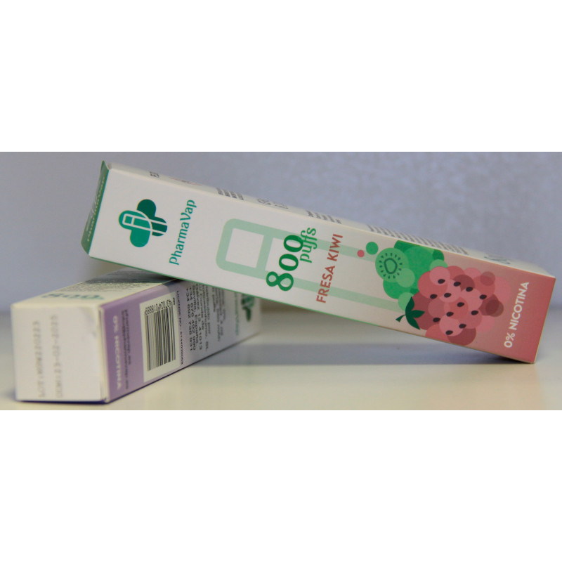 VAPER 0% NICOTINA - 800 PUFFS - FRESA Y KIWI - PHARMAVAP