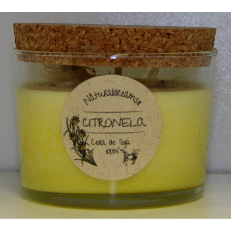 VELA CITRONELA - CERA DE SOJA - NATURALDREAMS
