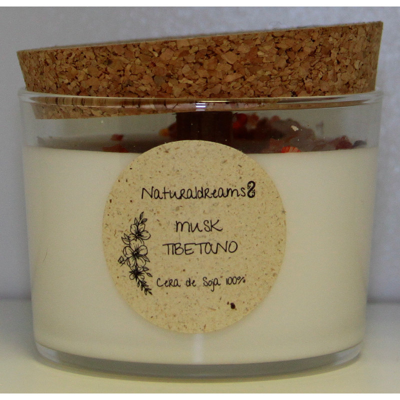 VELA MUSK TIBETANO - CERA DE SOJA - NATURALDREAMS
