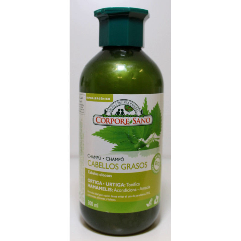 CHAMPU CABELLOS GRASOS BIO - ORTIGA Y HAMAMELIS - 300 ML - CORPORE SANOS
