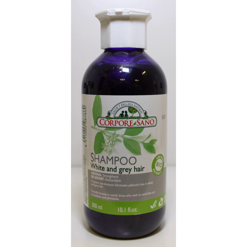 CHAMPU CABELLOS BLANCOS Y GRISES - BIO VEGAN - 300 ML - CORPORE SANO
