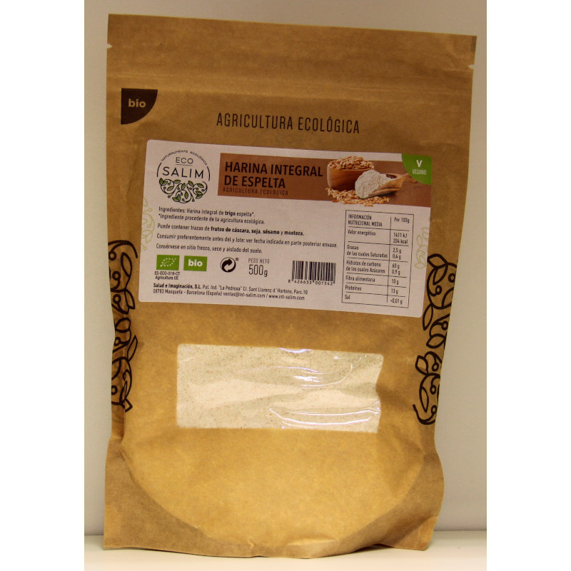 HARINA INTEGRAL DE ESPELTA - 500 g - ECOSALIM