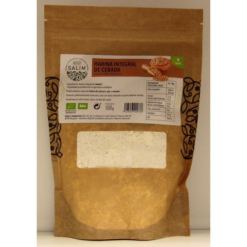 HARINA INTEGRAL DE CEBADA - 500 g - ECOSALIM