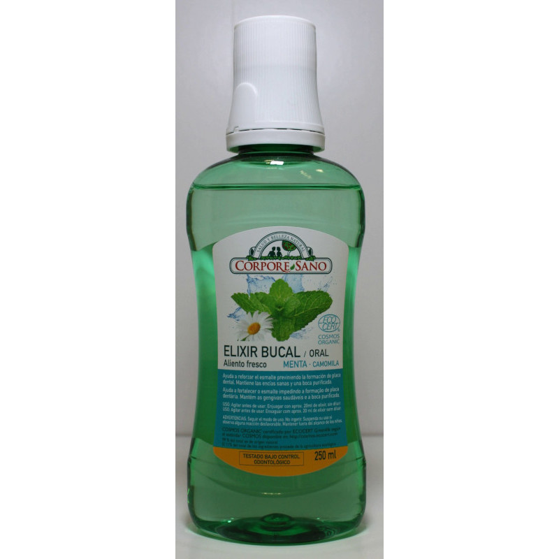 ELIXIR BUCAL ALOE , MENTA Y CAMOMILA - 250 ML - ECOCERT - CORPORE SANO